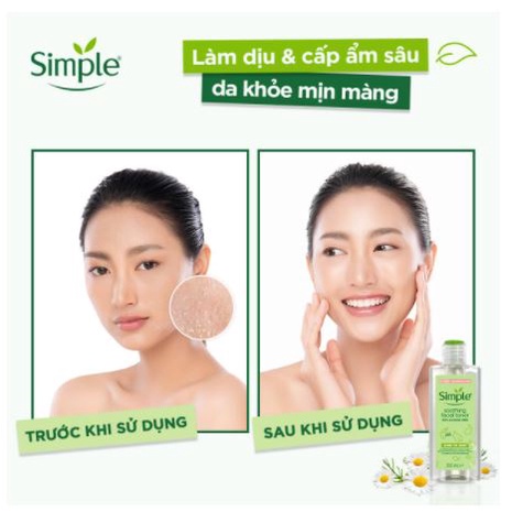 Nước Hoa Hồng Không Cồn Simple Kind To Skin Soothing Facial Toner 200ml