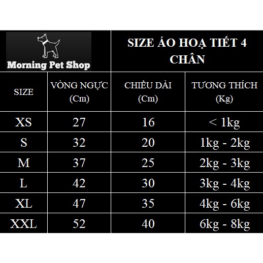 Quần áo thú cưng [Dog Baby] - Mẫu áo hoạ tiết 4 chân (2)