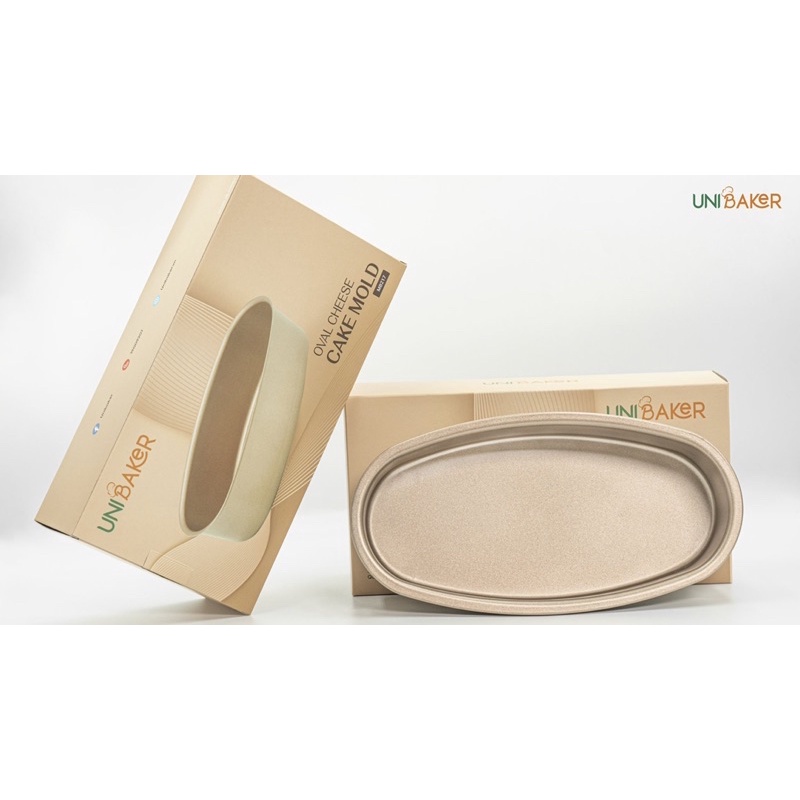 Khuôn oval vàng chống dính Unibaker