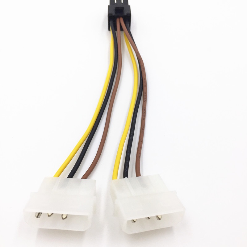 Dây cáp chuyển đổi 2 đầu 4 pin Molex sang đầu 6 pin nguồn VGA đồ họa