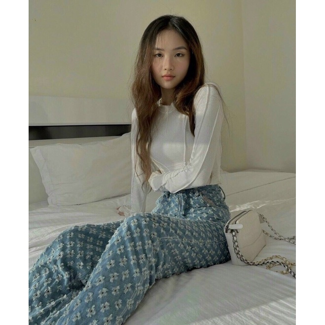 ÁO ÔM KIỂU CHÉO TÀ TAY DÀI CROP