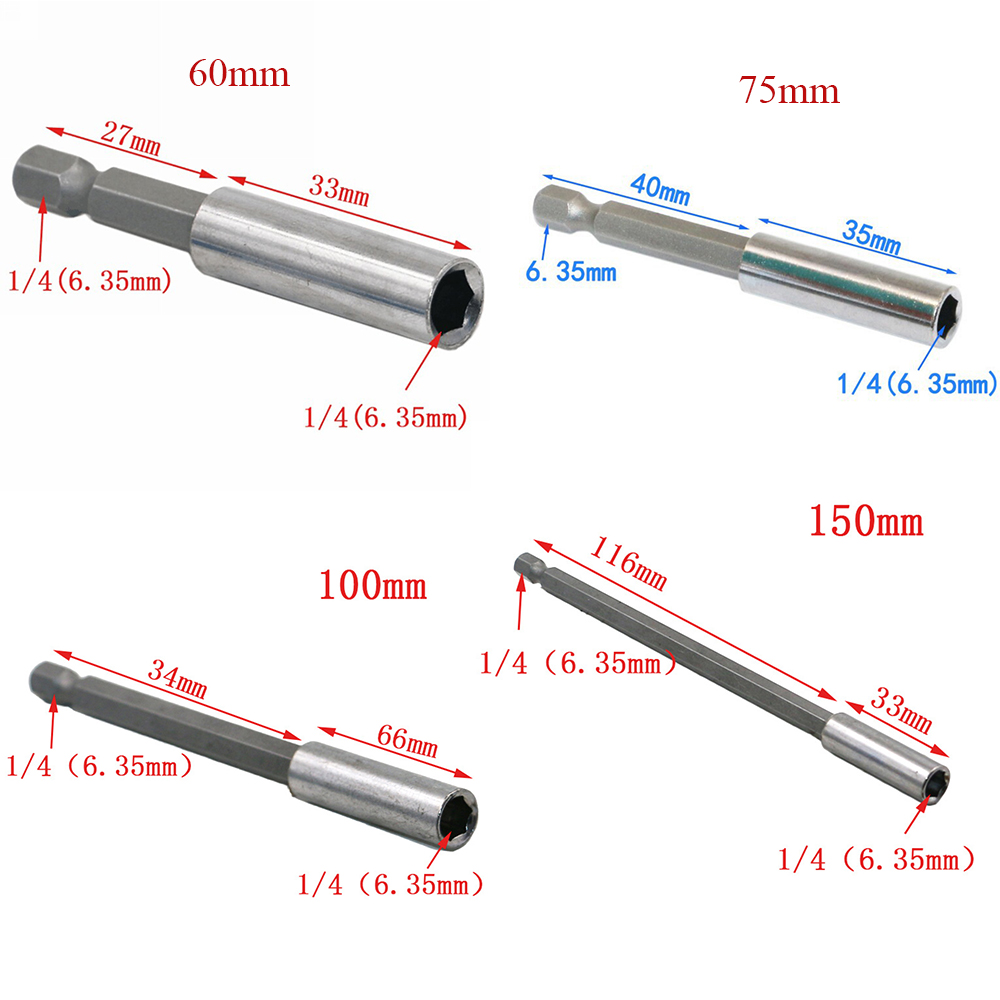 Đầu Mũi Khoan Mở Rộng Đa Năng Teak 60 75 100 150mm 1 / 4 &quot;