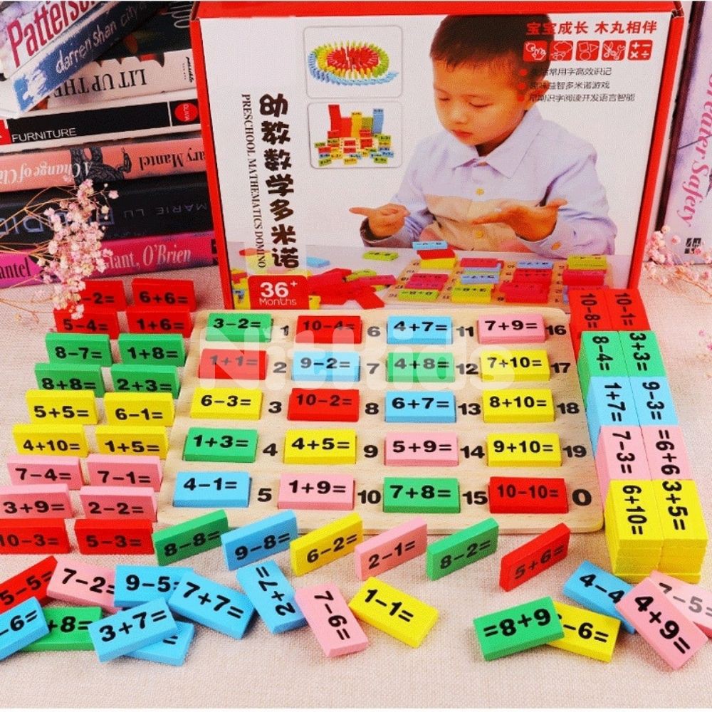 Đồ Chơi Domino, 110 Mảnh Ghép Số, Bé Học Phép Tính, Trò Chơi Trí Tuệ Nitkids Cho Bé, Tăng IQ Vượt Trội