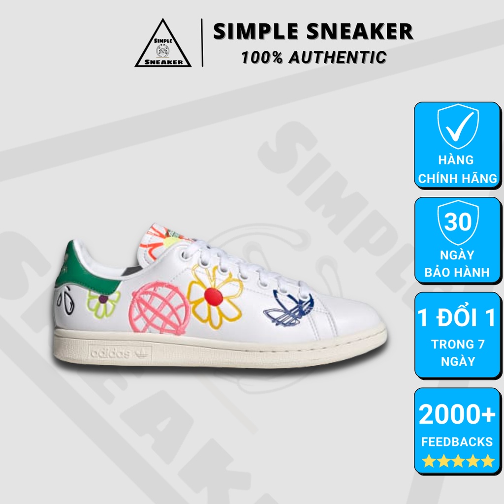 Giày Stan Smith Chính Hãng FREESHIPGiày Sneaker Thời Trang Adidas Stan Smith Lager Doodles [FX5653] - Simple Sneaker