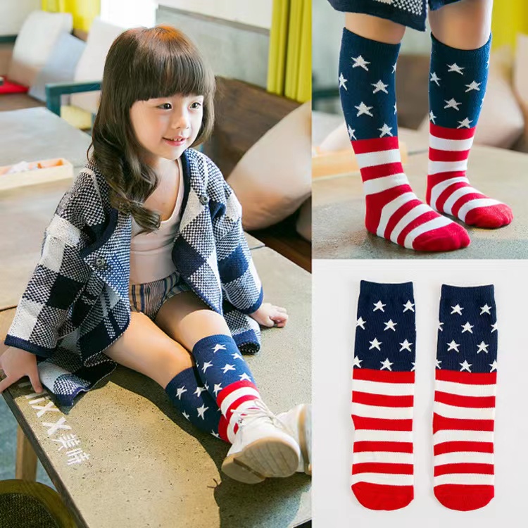 Tất Cotton Dài Ngang Gối Dễ Thương Cho Bé