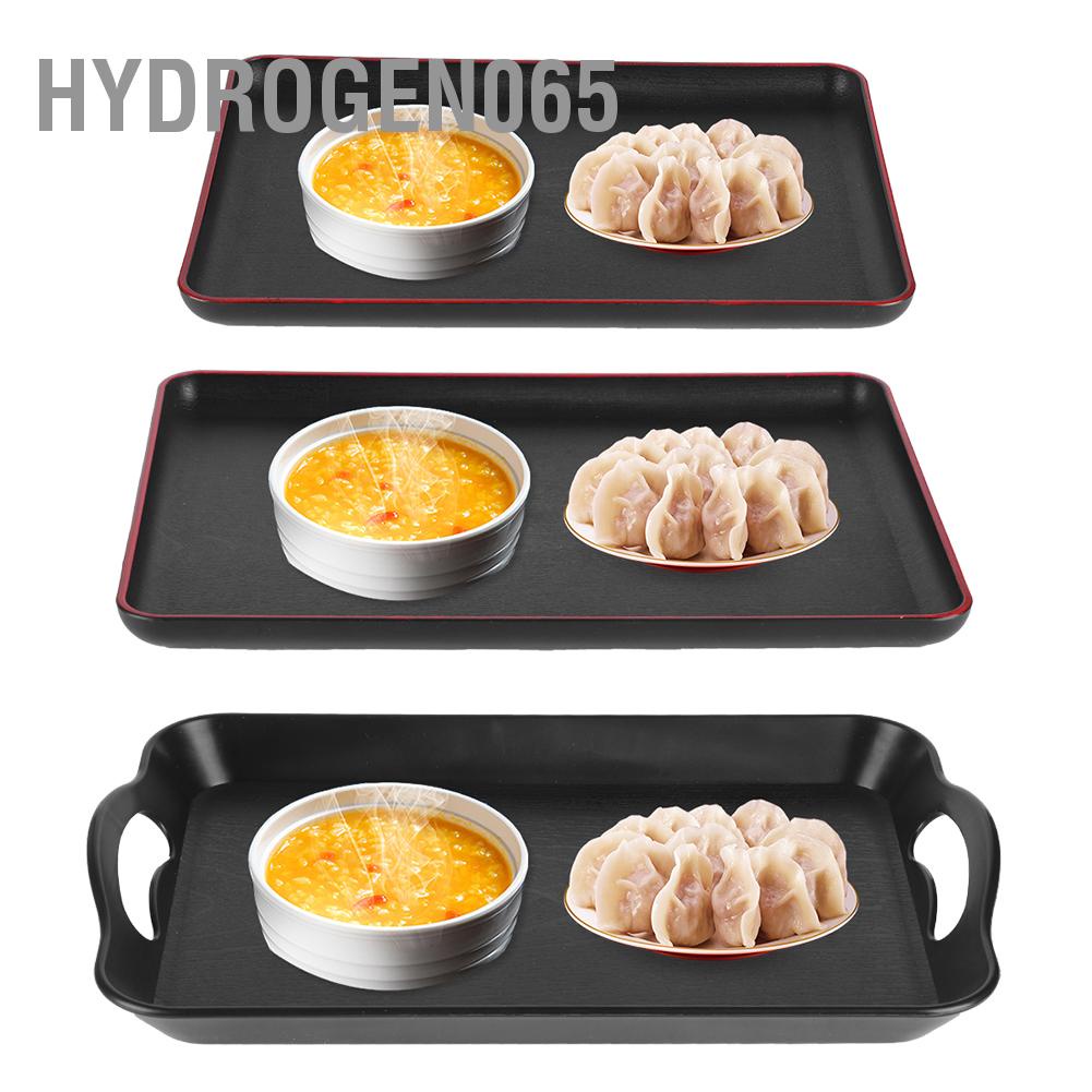 Hydrogen065 Tray Wood Grain Imitation Rectangular Acrylic Plastic for Fast Food Hotel Home Restaurant