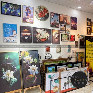 Tranh canvas khổ dọc chủ đề cá