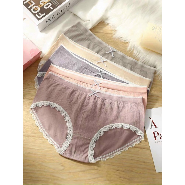 Hộp 5 Chiếc Quần Lót Thiên Nga Xuất Nhật Chất Cotton Gân Tăm Mềm Mịn Kháng Khuẩn