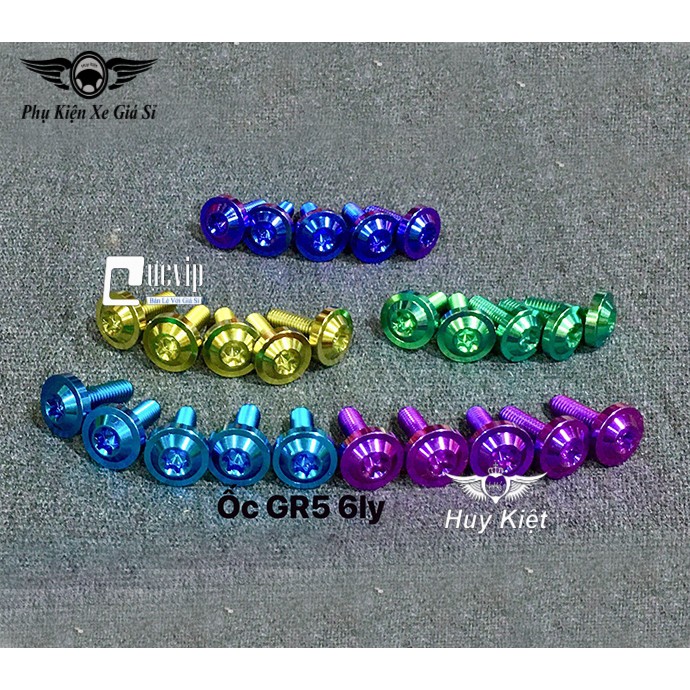 (3098) Bộ 2 Ốc Dùng Để Gắn Bảng Tên Chất Liệu Titan Thật GR5 (Titan 100%) Ốc 6 Ly 2
