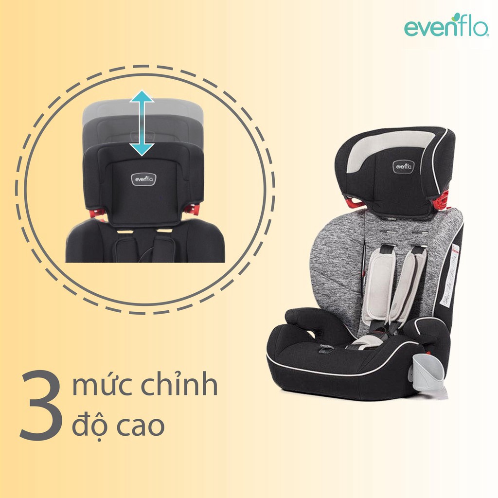 Ghế ngồi ô tô trẻ em Evenflo Sutton Comfy dành cho bé 9 tháng đến 12 tuổi