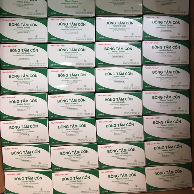 SỈ 10 HỘP, Hộp 100 Miếng Gạc Tẩm Cồn Sát Khuẩn,Y Tế Tiệt Trùng Sát Trùng, Cồn Khô Alcohol Pads TA