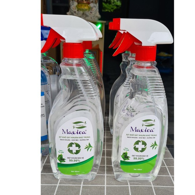 Xịt khô sát khuẩn khử trùng Maxica 500ML- Hương trà xanh | BigBuy360 - bigbuy360.vn