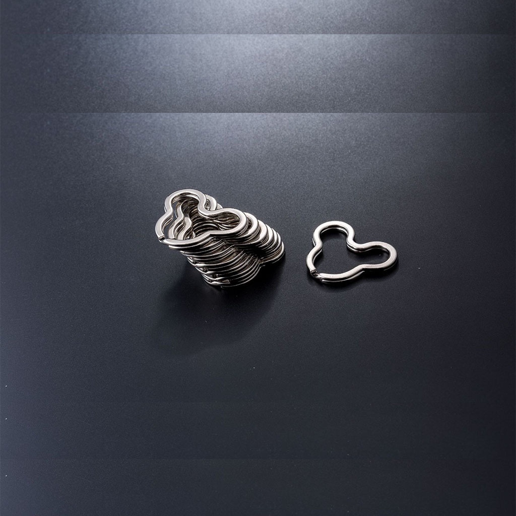 Khoen móc khóa thép không gỉ hình mickey 3.8cm*0.2cm dùng mix đồ handmade, phụ kiện thời trang...