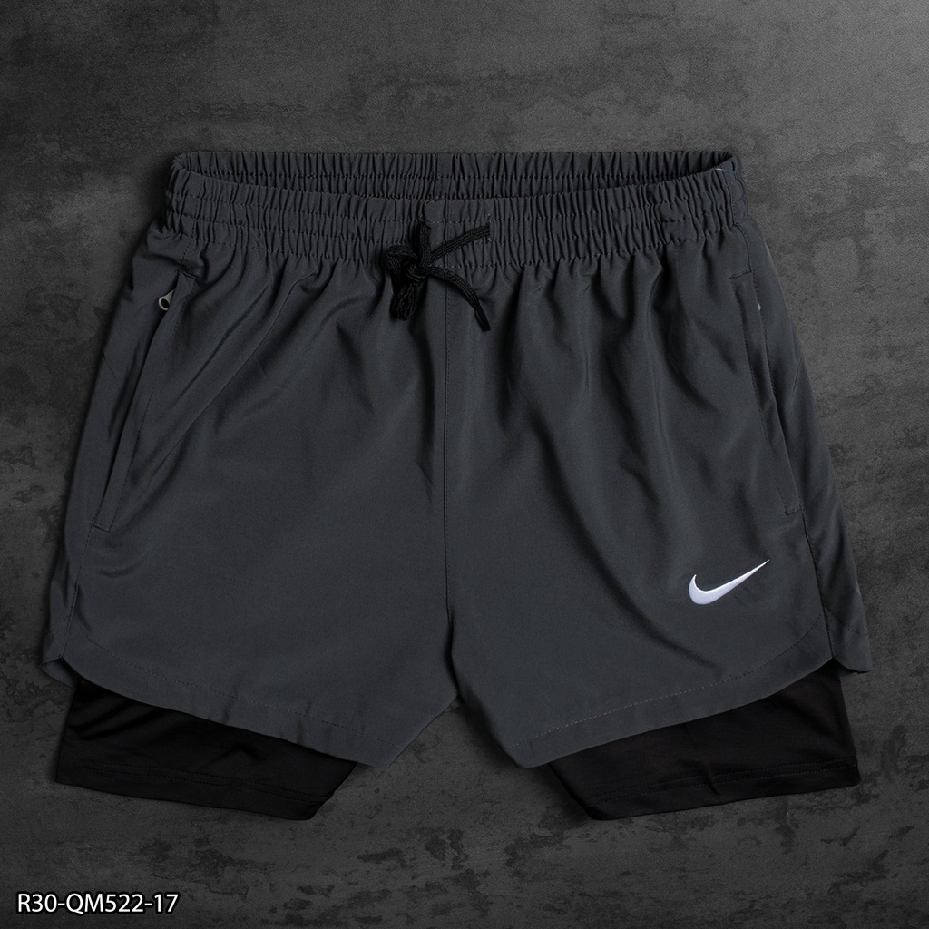 Quần short thể thao tập gym 2 lớp, quần legging hổ trợ vận động tối đa 9470