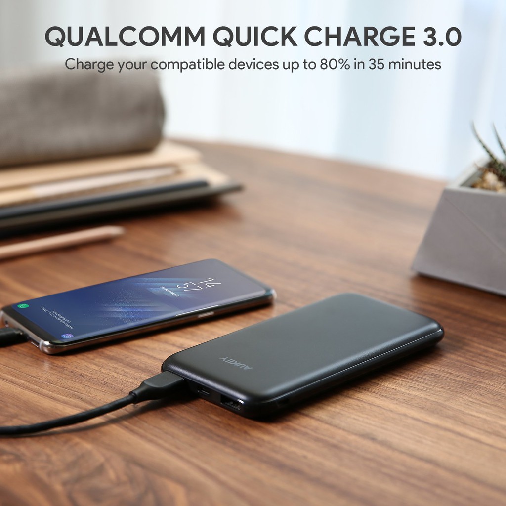 Pin Sạc Dự Phòng AUKEY 10000mAh Quick Charge QC 3.0 Power Delivery PD 2.0 AiPower-PB-Y13