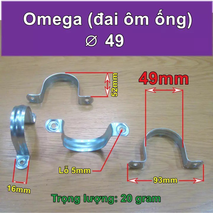 ✑Đai ôm ống, treo cùm omega các kích cỡ 21, 27, 34, 42, 48, 60, 76, 90,110, 140