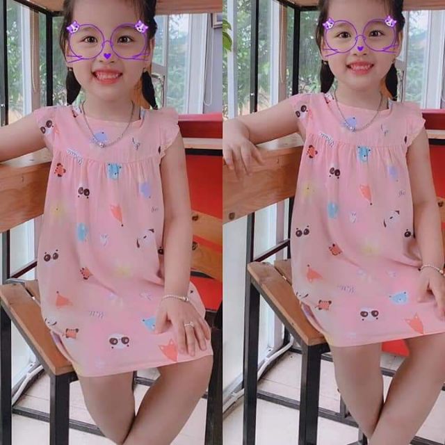 - Váy lanh lụa cực mềm, mát cho bé gái