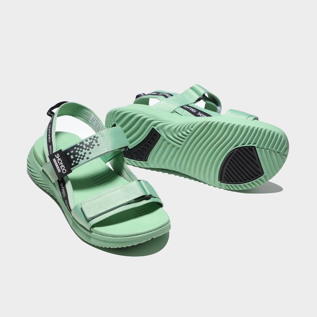 Giày Sandals Nam Nữ Shondo F7 Continew Full Xanh Mint F7N4242