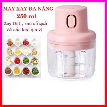 Máy Xay Tỏi Ớt Cầm Tay Mini- máy xay tỏi ớt đơn giản tiện dụng tiết kiệm không gian nhà bếp-máy xay tỏi ớt có nút bấm