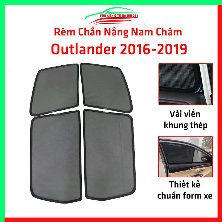 Bộ rèm chắn nắng Mitsubishi Outlander 2016-2019 cố định nam châm thuận tiện
