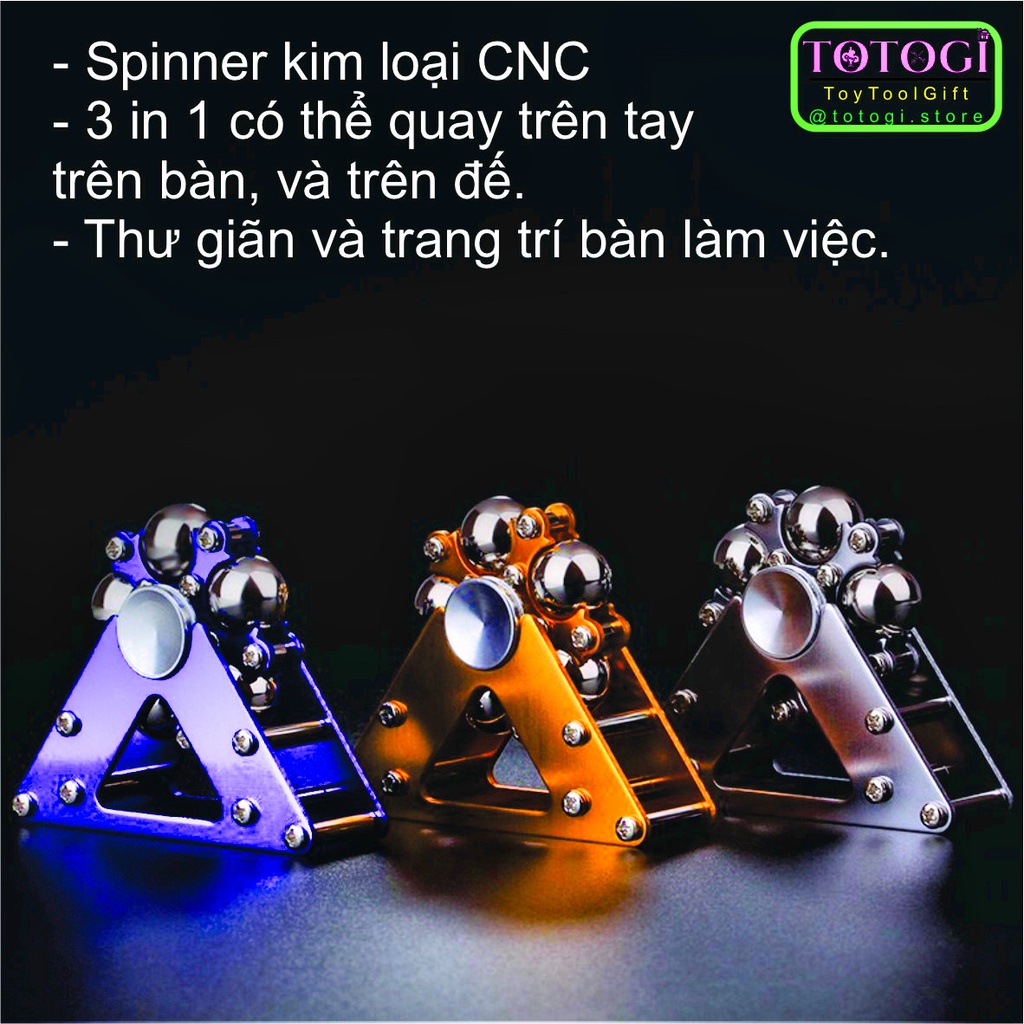 Con quay kim loại CNC giải trí, sưu tầm và trang trí bàn làm việc, trang trí bàn học