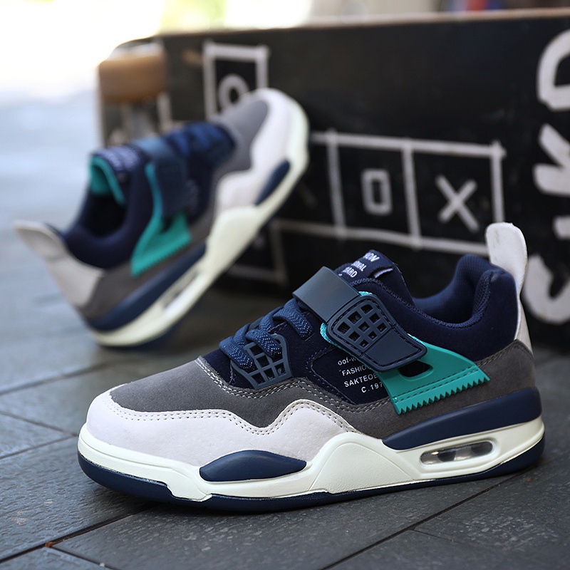 Giày Thể Thao Da Không Thấm Nước Có Đệm Khí 4 Màu Thời Trang Cho Nam Và Nữ size 28-39