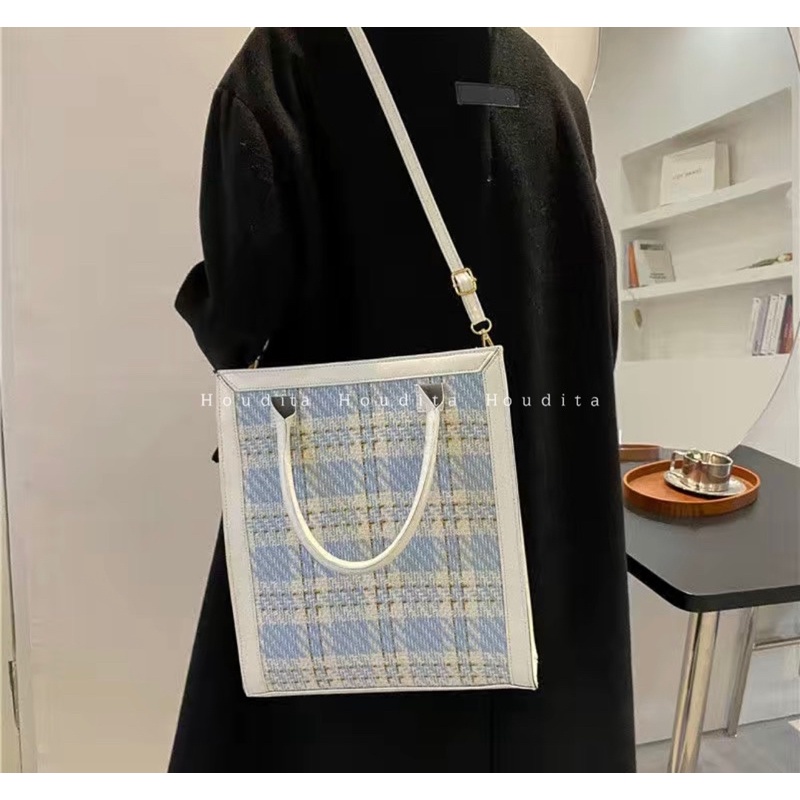 Túi xách công sở đơn giản dây đeo vai phù hợp đi học đi làm túi đeo chéo canvas - HOUDITA - STCSCD006