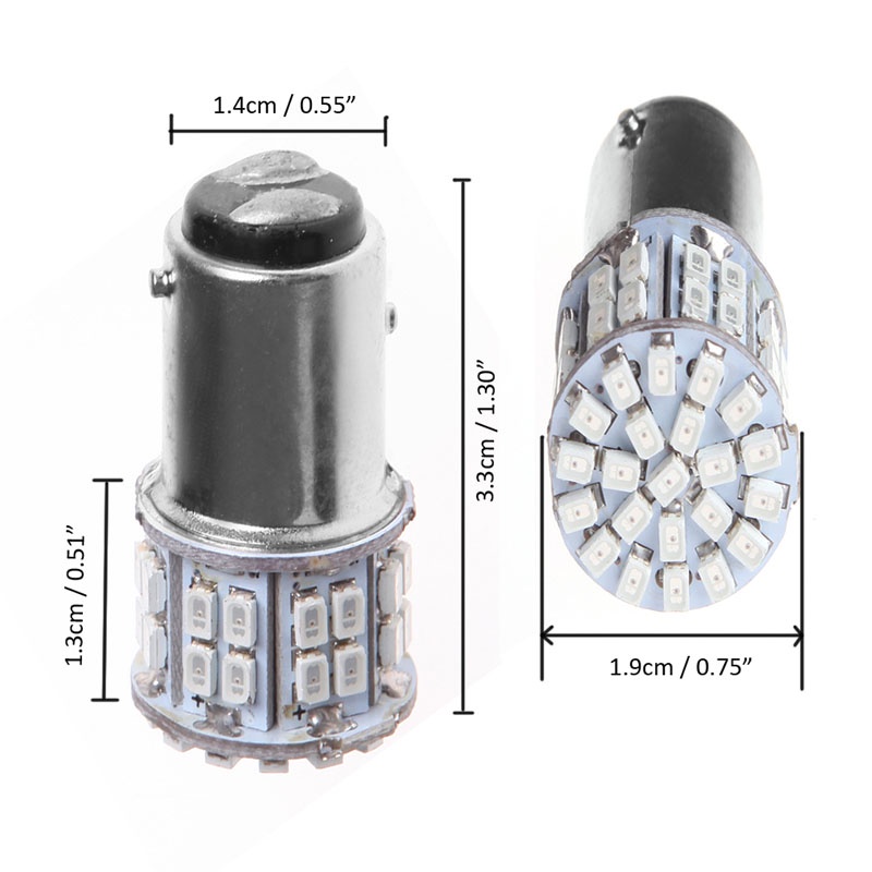 Đèn Phanh Xe Hơi 1157 BAY15D 50 SMD 1206 LED Dễ Lắp Đặt