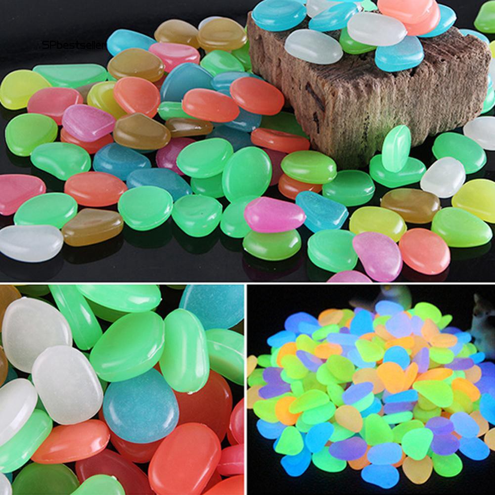 Set 100 viên đá dạ quang trang trí bể cá cảnh đa năng tiện dụng