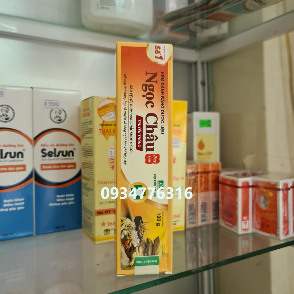 Kem đánh răng Dược liệu Ngọc Châu / Ngọc Châu trắng sáng 100g