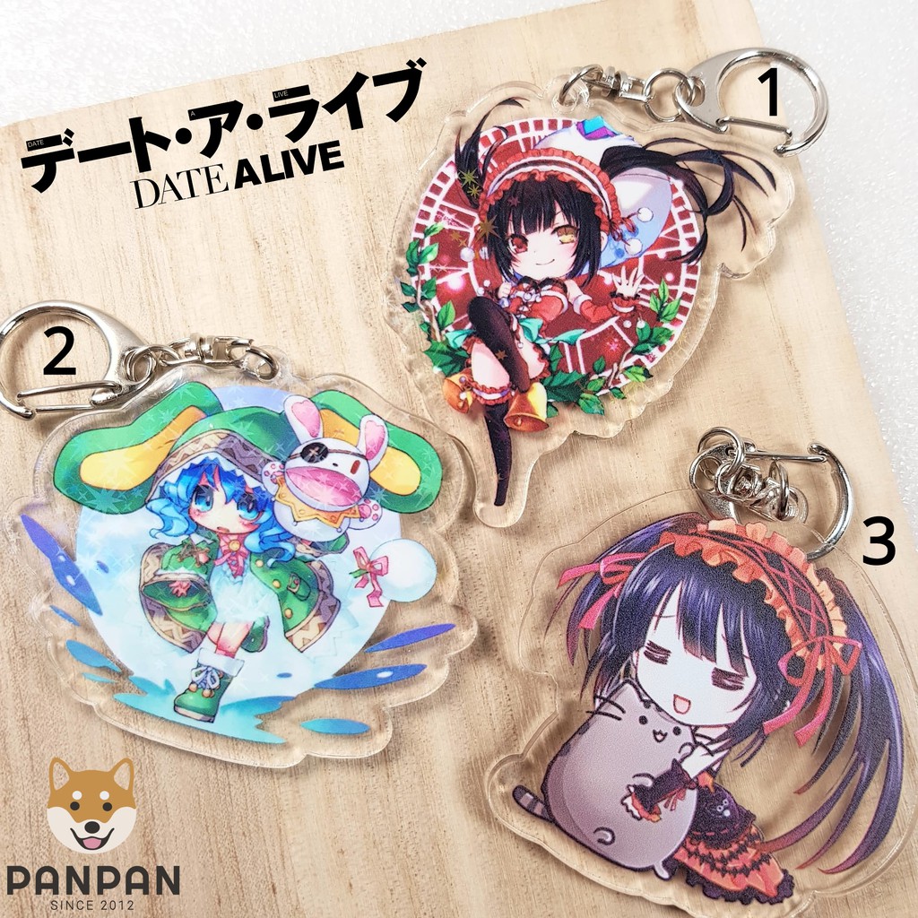 Móc khoá anime mica acrylic Date A Live 3 (6cm)