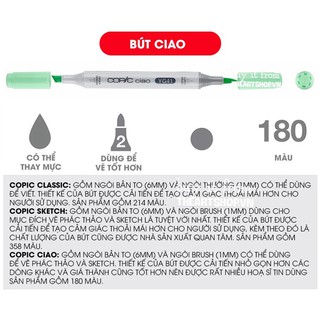 (P9)Bút Marker COPIC Ciao (Bán Lẻ) - COPIC Ciao Marker (Single)