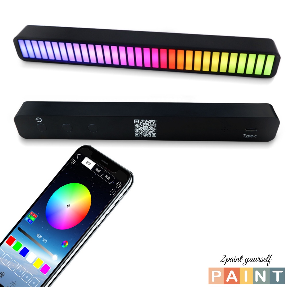 Đèn LED RGB cảm ứng theo nhạc có app điều khiển, phụ kiện quay tiktok trend 2021
