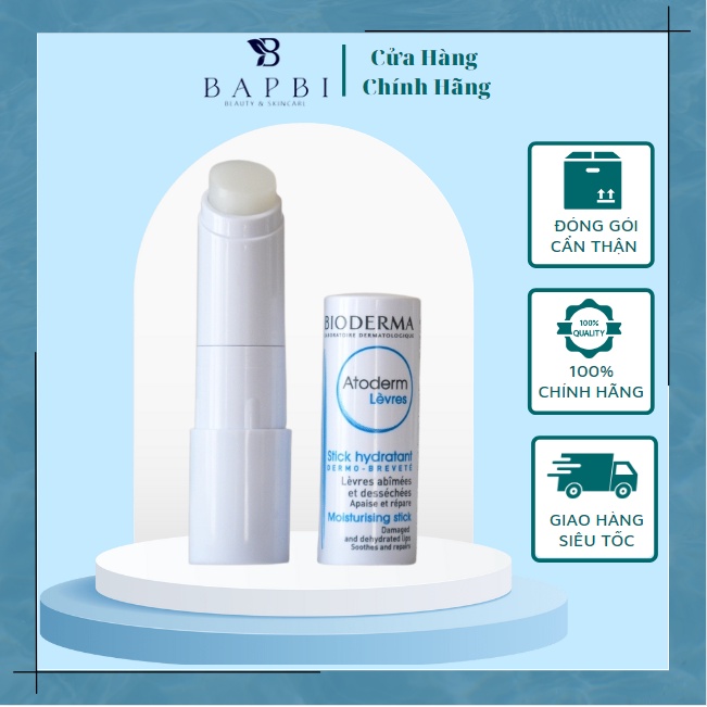 Son Dưỡng Môi Bioderma Atoderm Lèvres Stick Hydratant Moisturising Pháp