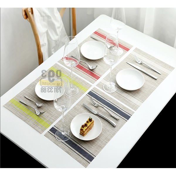 Combo 4 Tấm Lót Bàn Ăn Sọc Ngang 2s | BigBuy360 - bigbuy360.vn