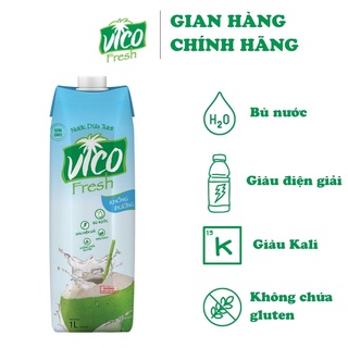 1 hộp nước dừa vico fresh 1l - vị natural