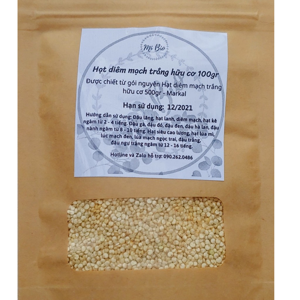 Hạt diêm mạch trắng Quinoa hữu cơ 500g - Markal