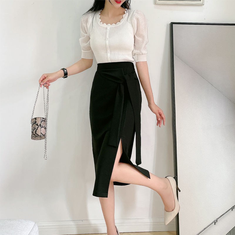Chân Váy Ôm Xẻ Tà Phong Cách Hàn Quốc Dành Cho Nữ