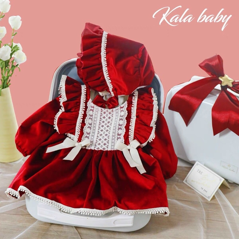 váy Nhung Lolita siêu xinh cho bé gái 5-14kg