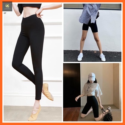 Quần legging đùi, lửng, dài KOALA, Quần legging nữ nâng mông cạp cao siêu co giãn - LEG03