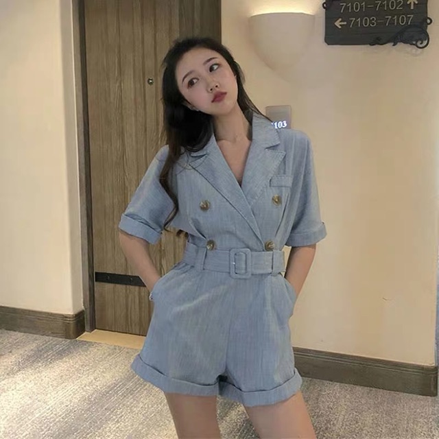 Jumpsuit denim ngắn koreastyle