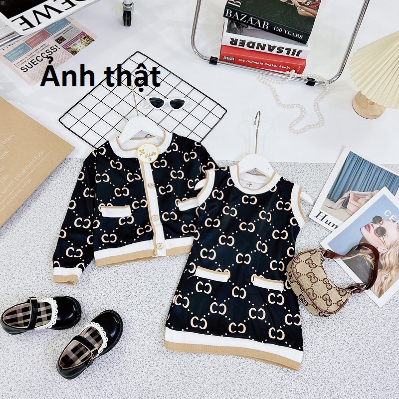 Set Váy sát nách và áo khoác bo viền hàng cao cấp XHN1073
