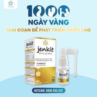 Chai xịt D3K2 DHA Jenkit tăng trưởng chiều cao, phát triển trí não cho bé