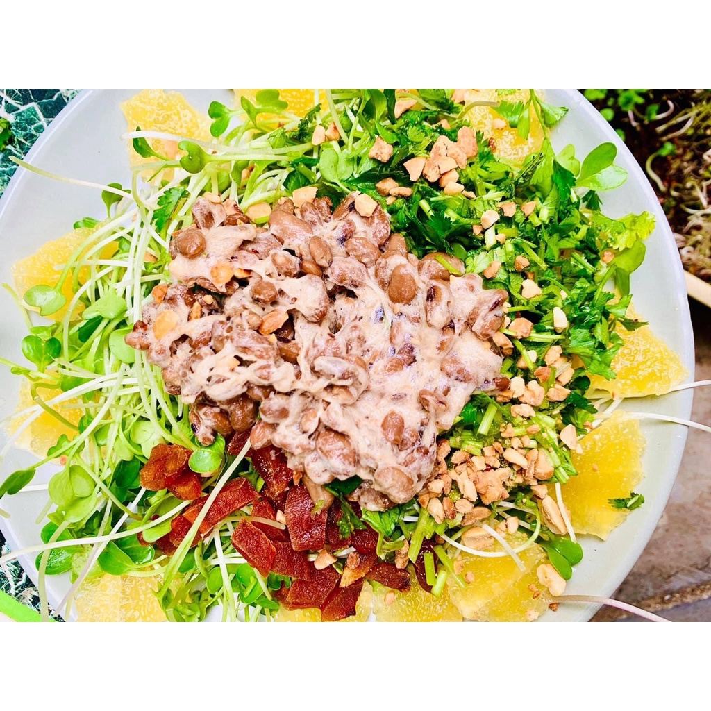 Healthy food- NON GMO- Combo 3 hủ Natto tươi (dạng hạt), Đậu nành lên men kiểu Nhật 100gr - Tốt cho tiêu hóa, xương khớp