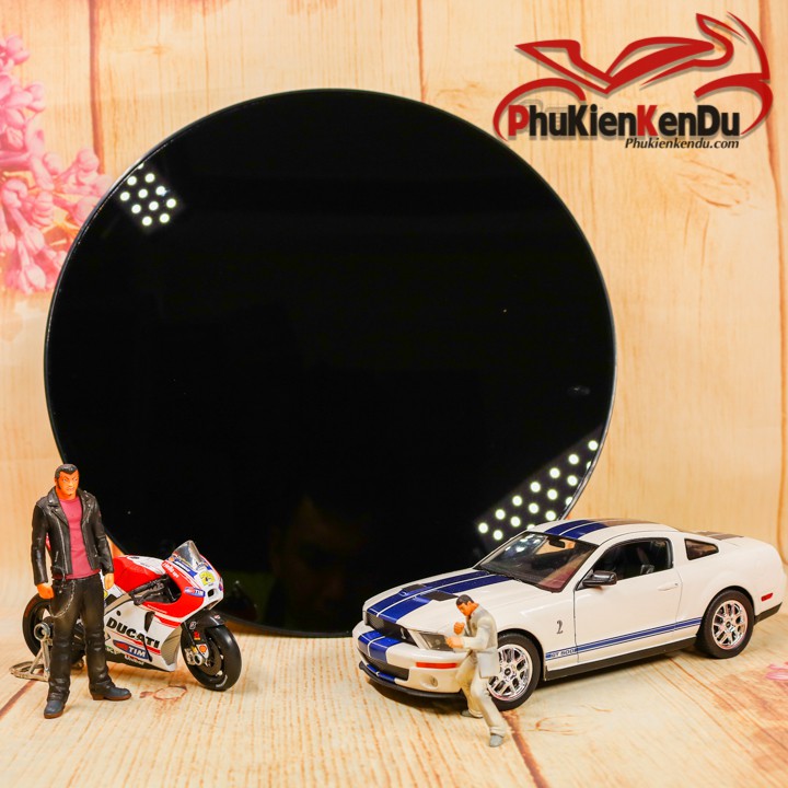 Bàn xoay, đế xoay 360, size 30CM, tải 5KG, mặt mâm phản chiếu đen bóng, xoay mô hình, kính mát, giày dép, dùng PIN+ĐIỆN