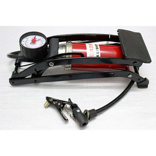 Bơm hơi đạp chân mini đa năng 1 piston xe đạp,xe máy, ô tô