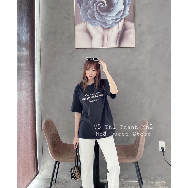 Sét Đồ Áo Thun Màu Đen + Quần Kaki Màu Trắng Ulzzang(Hàng Sẵn, Ảnh Thật)