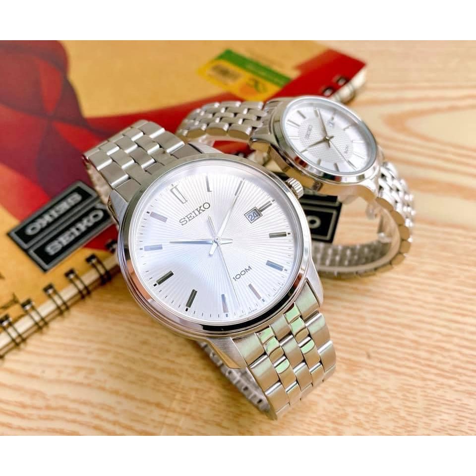 Đồng hồ cặp đôi nam nữ Seiko Classic SUR257P1 & SUR653P1