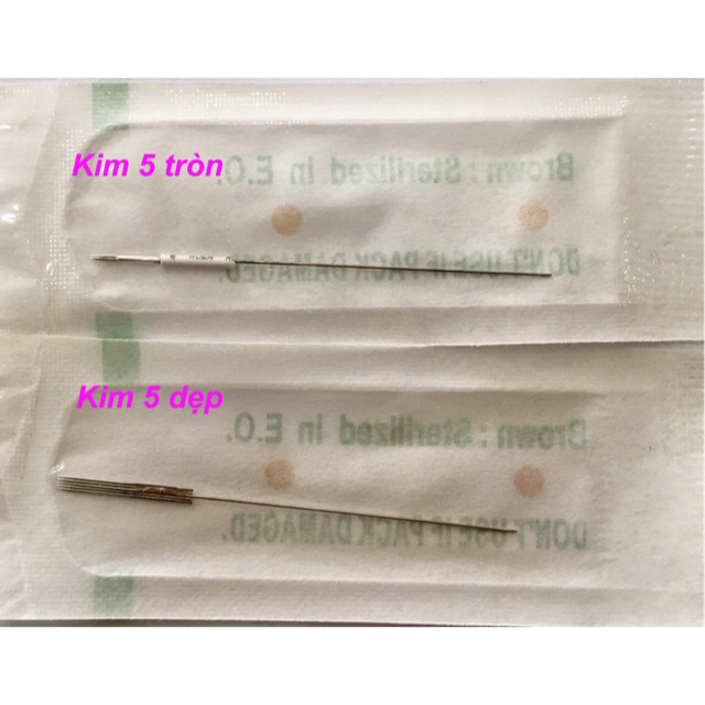 Kim 5 tròn-dẹp ( gói 10 cây)