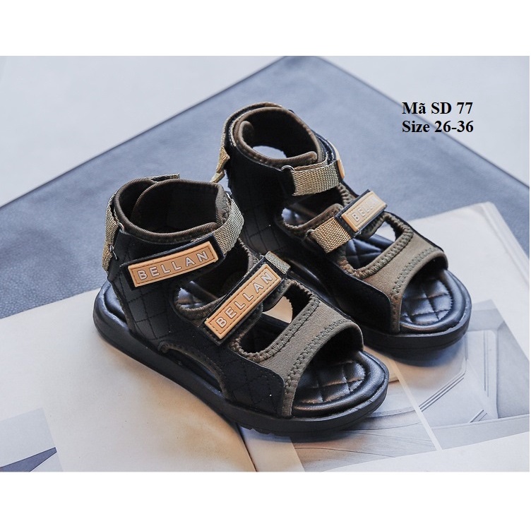 Giày Sandal Bé Trai Bé Gái Trần Trám Da Cho bé 3-10 Tuổi
